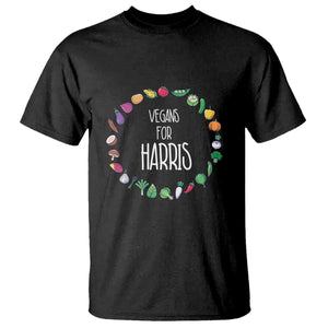 Harris Supporter 2024 T Shirt Vegans For Kamala Vegeterian Veggies TS11 Black Print Your Wear