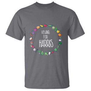 Harris Supporter 2024 T Shirt Vegans For Kamala Vegeterian Veggies TS11 Charcoal Print Your Wear