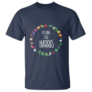 Harris Supporter 2024 T Shirt Vegans For Kamala Vegeterian Veggies TS11 Navy Print Your Wear