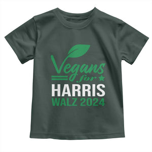 Kamala Supporter 2024 Baby Shirt Vegans For Harris Walz 2024 Veggies TS11 Dark Forest Green Print Your Wear