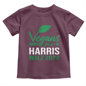 Kamala Supporter 2024 Baby Shirt Vegans For Harris Walz 2024 Veggies TS11 Maroon Print Your Wear