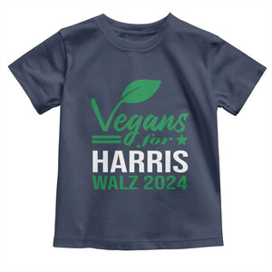 Kamala Supporter 2024 Baby Shirt Vegans For Harris Walz 2024 Veggies TS11 Navy Print Your Wear