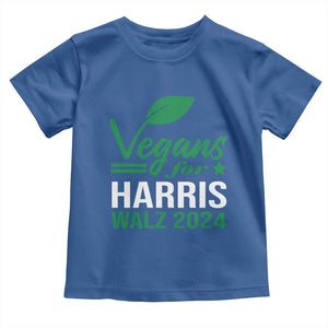 Kamala Supporter 2024 Baby Shirt Vegans For Harris Walz 2024 Veggies TS11 Royal Blue Print Your Wear