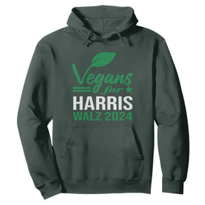 Kamala Supporter 2024 Hoodie Vegans For Harris Walz 2024 Veggies TS11 Dark Forest Green Print Your Wear