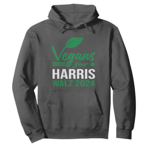 Kamala Supporter 2024 Hoodie Vegans For Harris Walz 2024 Veggies TS11 Dark Heather Print Your Wear