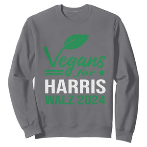 Kamala Supporter 2024 Sweatshirt Vegans For Harris Walz 2024 Veggies TS11 Charcoal Print Your Wear