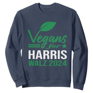 Kamala Supporter 2024 Sweatshirt Vegans For Harris Walz 2024 Veggies TS11 Navy Print Your Wear