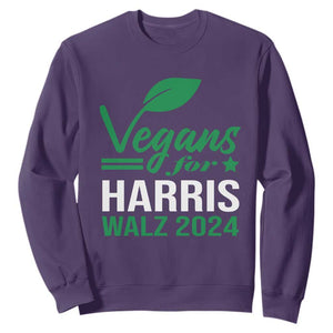 Kamala Supporter 2024 Sweatshirt Vegans For Harris Walz 2024 Veggies TS11 Purple Print Your Wear