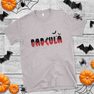 Halloween Couple Matching T Shirt Dadcula Couples Daddy Husband Vampire Bat Spider Web TS11 Ice Gray Print Your Wear