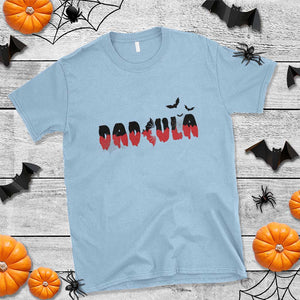 Halloween Couple Matching T Shirt Dadcula Couples Daddy Husband Vampire Bat Spider Web TS11 Light Blue Print Your Wear