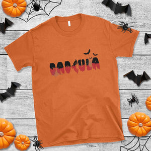 Halloween Couple Matching T Shirt Dadcula Couples Daddy Husband Vampire Bat Spider Web TS11 Orange Print Your Wear