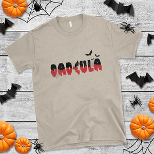 Halloween Couple Matching T Shirt Dadcula Couples Daddy Husband Vampire Bat Spider Web TS11 Sand Print Your Wear