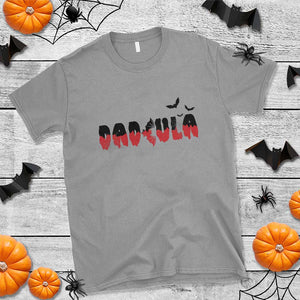 Halloween Couple Matching T Shirt Dadcula Couples Daddy Husband Vampire Bat Spider Web TS11 Sport Gray Print Your Wear