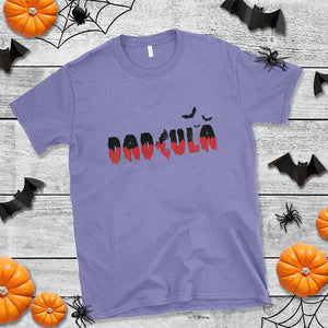 Halloween Couple Matching T Shirt Dadcula Couples Daddy Husband Vampire Bat Spider Web TS11 Violet Print Your Wear