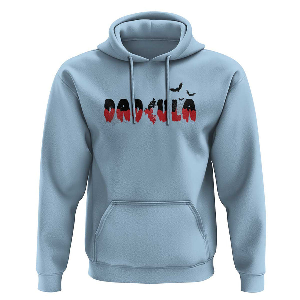 Halloween Couple Matching Hoodie Dadcula Couples Daddy Husband Vampire Bat Spider Web TS11 Light Blue Print Your Wear