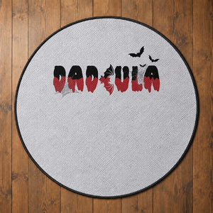 Halloween Couple Matching Round Rug Dadcula Couples Daddy Husband Vampire Bat Spider Web