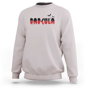 Halloween Couple Matching Sweatshirt Dadcula Couples Daddy Husband Vampire Bat Spider Web TS11 Ice Gray Print Your Wear