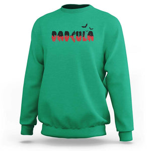 Halloween Couple Matching Sweatshirt Dadcula Couples Daddy Husband Vampire Bat Spider Web TS11 Irish Green Print Your Wear