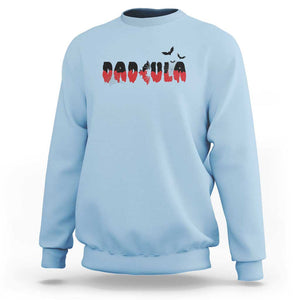 Halloween Couple Matching Sweatshirt Dadcula Couples Daddy Husband Vampire Bat Spider Web TS11 Light Blue Print Your Wear