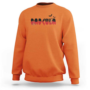 Halloween Couple Matching Sweatshirt Dadcula Couples Daddy Husband Vampire Bat Spider Web TS11 Orange Print Your Wear