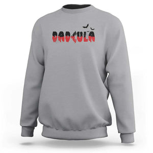 Halloween Couple Matching Sweatshirt Dadcula Couples Daddy Husband Vampire Bat Spider Web TS11 Sport Gray Print Your Wear