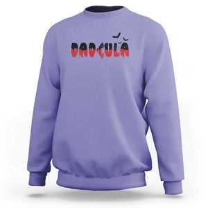 Halloween Couple Matching Sweatshirt Dadcula Couples Daddy Husband Vampire Bat Spider Web TS11 Violet Print Your Wear