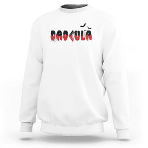 Halloween Couple Matching Sweatshirt Dadcula Couples Daddy Husband Vampire Bat Spider Web TS11 White Print Your Wear