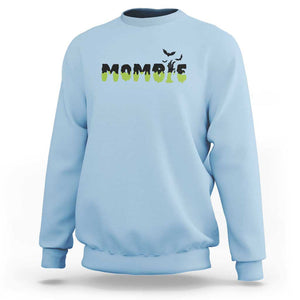 Halloween Couple Matching Sweatshirt Mombie Couples Mommy Wife Zombie Hand Bat TS11 Light Blue Print Your Wear