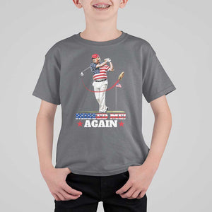 Trump Supporter T Shirt For Kid Missed Me Again 0 2 Bullet Golf American Flag Presidential Election TS11 Charcoal Print Your Wear