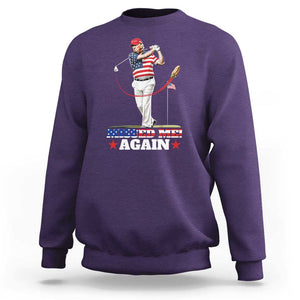 Trump Supporter Sweatshirt Missed Me Again 0 2 Bullet Golf American Flag Presidential Election TS11 Purple Print Your Wear