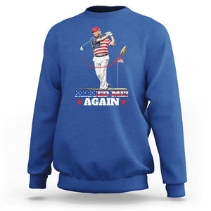 Trump Supporter Sweatshirt Missed Me Again 0 2 Bullet Golf American Flag Presidential Election TS11 Royal Blue Print Your Wear