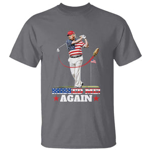 Trump Supporter T Shirt Missed Me Again 0 2 Bullet Golf American Flag Presidential Election TS11 Charcoal Print Your Wear