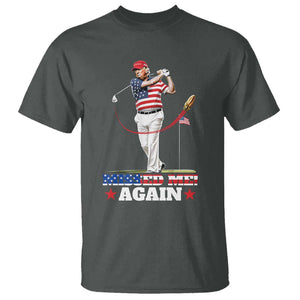 Trump Supporter T Shirt Missed Me Again 0 2 Bullet Golf American Flag Presidential Election TS11 Dark Heather Print Your Wear