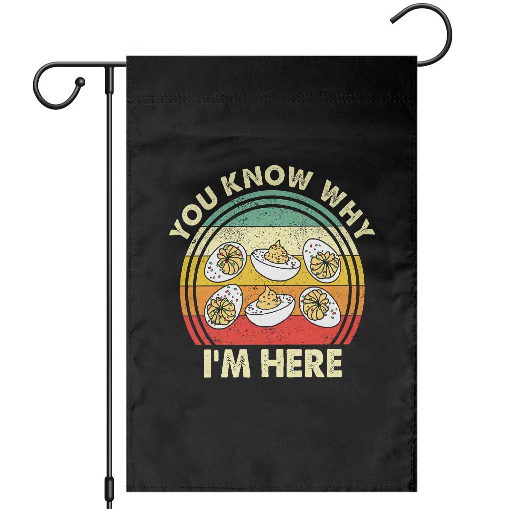 Funny Thanksgiving Deviled Eggs Garden Flag You Know Why I Am Here Easter Day TS11 Black Print Your Wear