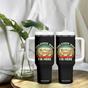 Funny Thanksgiving Deviled Eggs Tumbler With Handle You Know Why I Am Here Easter Day TS11 Print Your Wear