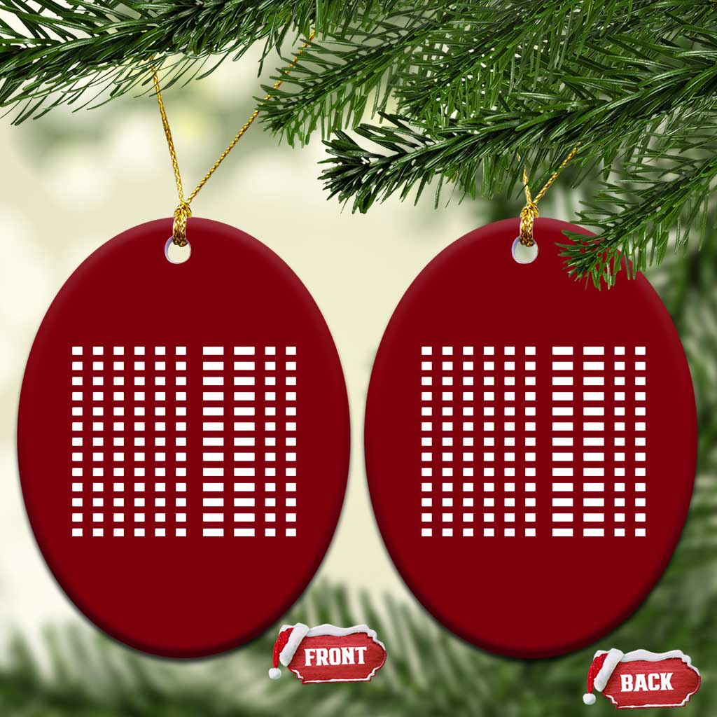 Six Seven 67 Morse Code Ceramic Ornament Subtle Secret Gen Alpha Meme TS11 Print Your Wear