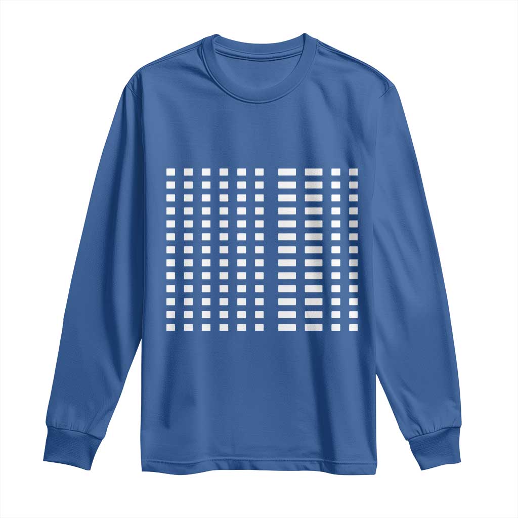 Six Seven 67 Morse Code Long Sleeve Shirt Subtle Secret Gen Alpha Meme TS11 Royal Blue Print Your Wear