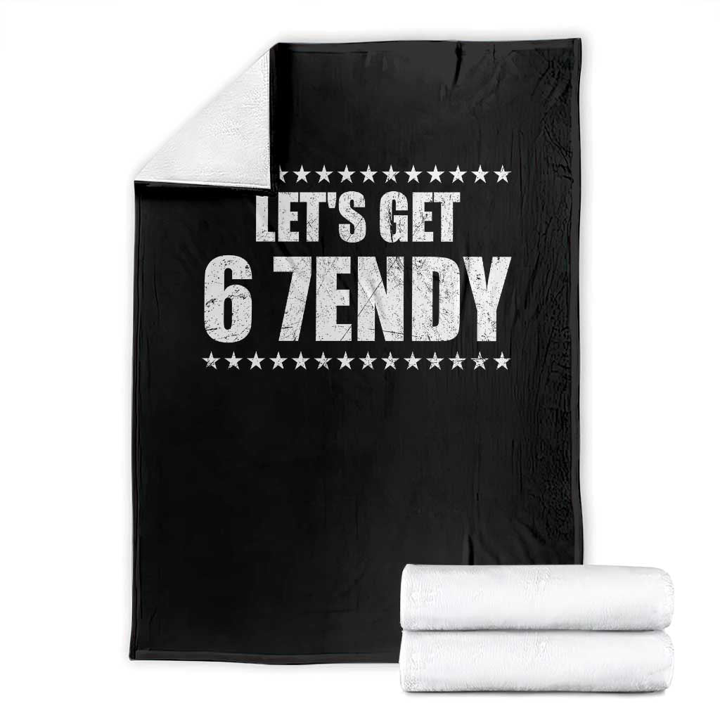 Lets Get Sendy 67 Six Seven Meme Alpha Slang Star Throw Blanket TS11 Black Print Your Wear