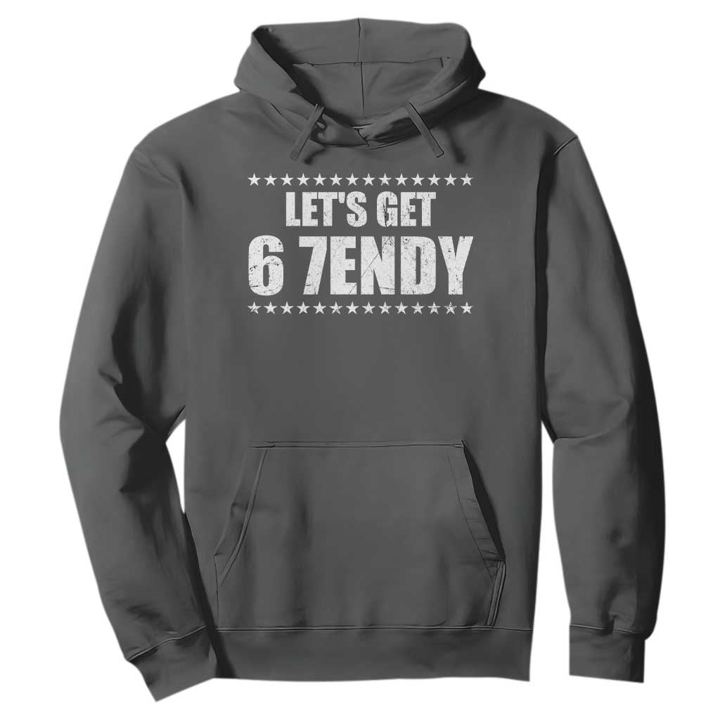 Lets Get Sendy 67 Six Seven Meme Alpha Slang Star Hoodie TS11 Dark Heather Print Your Wear