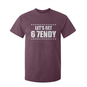 Lets Get Sendy 67 Six Seven Meme Alpha Slang Star T Shirt For Kid TS11 Maroon Print Your Wear