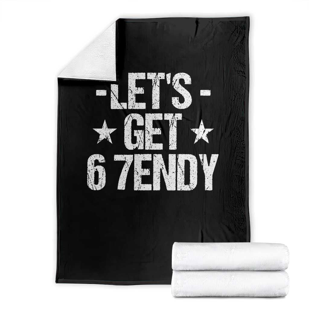 Lets Get Sendy 67 Six Seven Meme Alpha Slang Throw Blanket TS11 Black Print Your Wear
