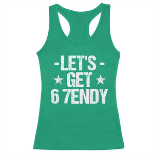 Lets Get Sendy 67 Six Seven Meme Alpha Slang Racerback Tank Top TS11 Irish Green Print Your Wear