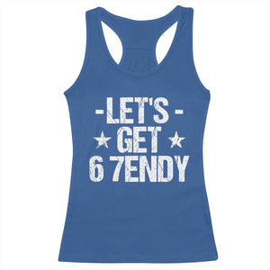 Lets Get Sendy 67 Six Seven Meme Alpha Slang Racerback Tank Top TS11 Royal Blue Print Your Wear
