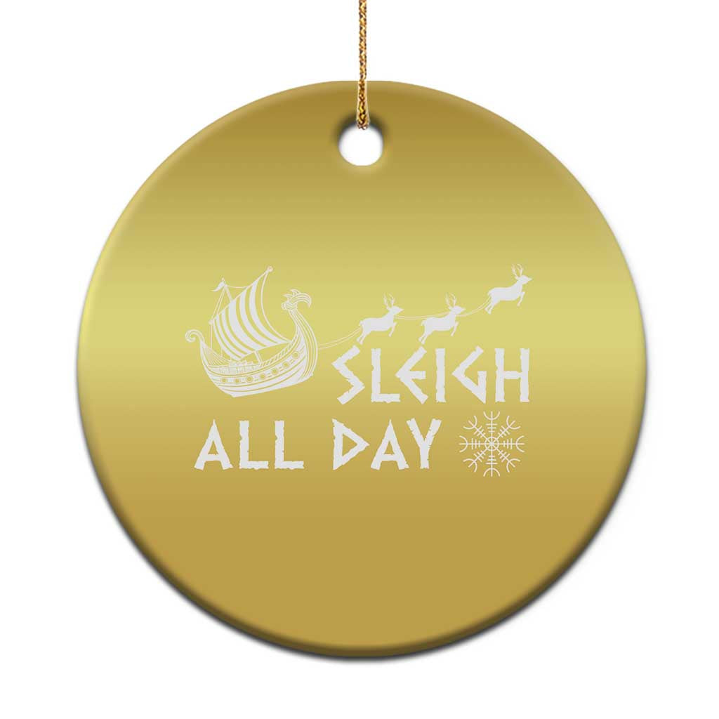 Xmas Viking Christmas Ornament Sleigh All Day Reindeers Longships TS11 Print Your Wear