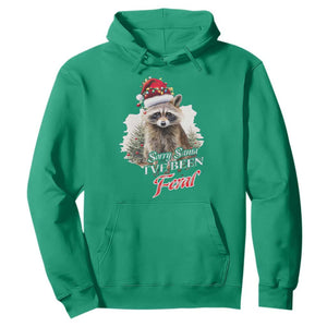 Funny Christmas Racoon Hoodie Sorry Santa I've Been Feral Trash Panda TS11 Irish Green Print Your Wear