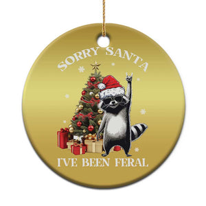 Funny Xmas Racoon Christmas Ornament Sorry Santa I've Been Feral Xmas Hat TS11 Print Your Wear