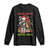 Funny Christmas Racoon Long Sleeve Shirt Sorta Merry Sorta Feral Xmas Wreath TS11 Black Print Your Wear