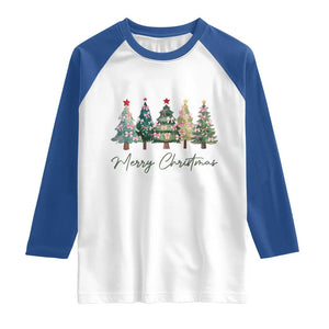 Merry Christmas Coquette Xmas Tree Raglan Shirt Cute Pink Bow TS11 White Royal Print Your Wear