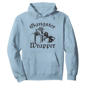 Funny Christmas Hoodie Gangster Wrapper Vintage Presents Gift TS11 Light Blue Print Your Wear