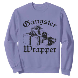 Funny Christmas Sweatshirt Gangster Wrapper Vintage Presents Gift TS11 Violet Print Your Wear